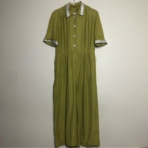 1980’s pea green jumpsuit